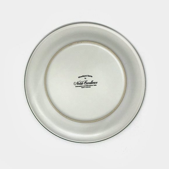 Set Of 3 Noble Excellence Woodland Santa Salad Plates - Picture 6 of 8